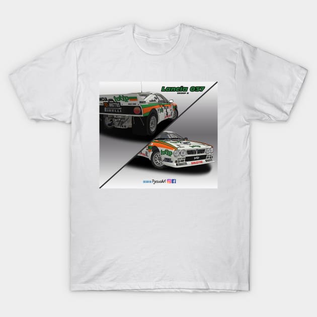 Lancia 037 Group B Totip T-Shirt by PjesusArt